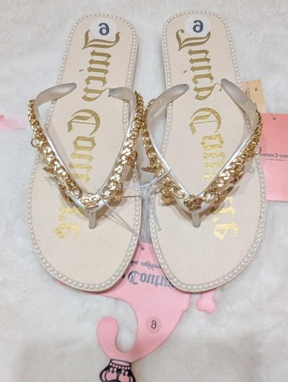 Juicy Couture Charm Flip Flops
